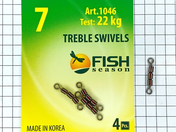 Вертлюг тройной Fish Season №7 22кг.