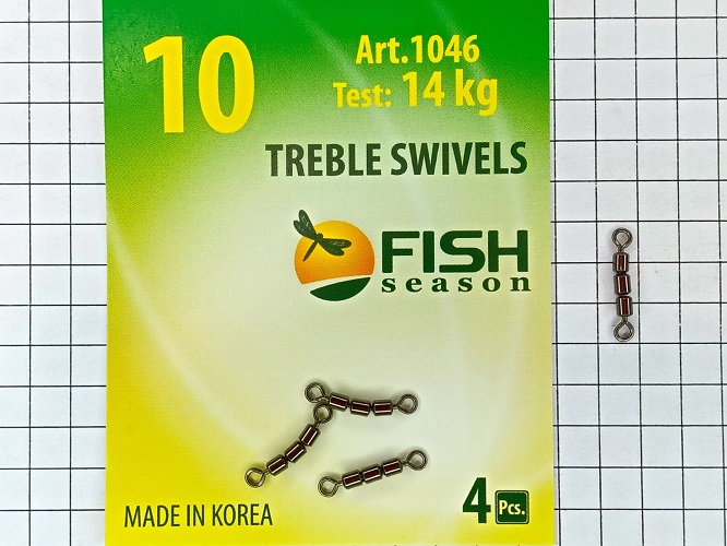 Вертлюг тройной Fish Season №10 14кг.