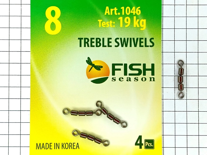 Вертлюг тройной Fish Season №8 19кг.