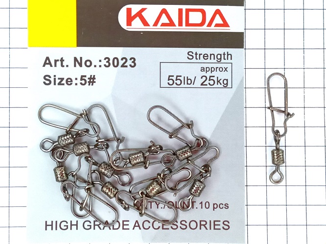 Вертлюг с карабином Kaida 3023 № 5 25кг