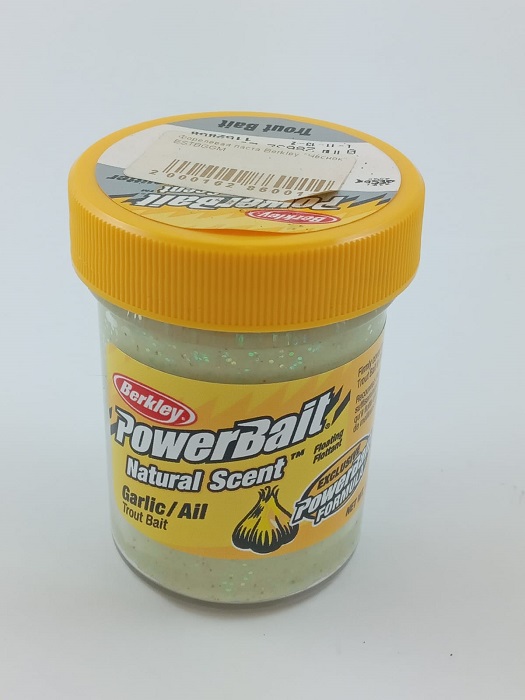 Форелевая паста Berkley Powerbait Natural Scent Trout Bait Garlic Glitter 50г.