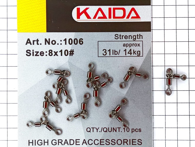 Вертлюг двойной Kaida 1006 № 8*10 14кг
