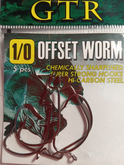 Крючок офсетный GTR OFFSET WORM №1/0