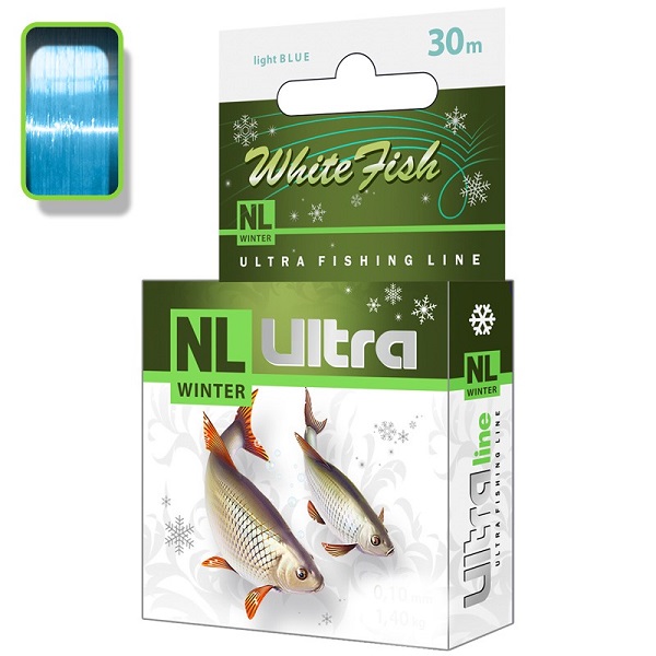 Леска зимняя AQUA NL ULTRA WHITE FISH (Белая рыба) 0,14мм 2,20кг 30м