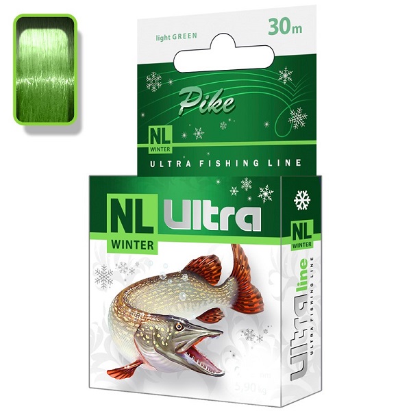 Леска зимняя AQUA NL ULTRA PIKE (Щука) 0,30мм 8,60кг 30м