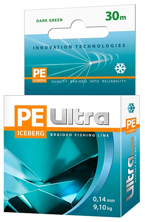Плетеный шнур PE ULTRA ICEBERG 0,14mm 30m 9,1кг.